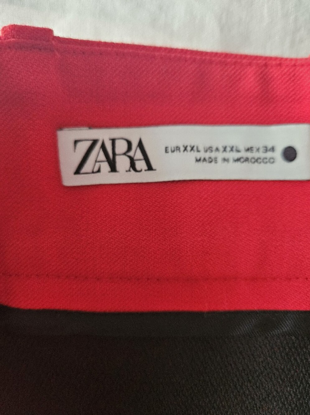 ZARA Chic Red Tailored Low-Rise Mini Y2K Skirt | SZ XXL - Picture 7 of 9